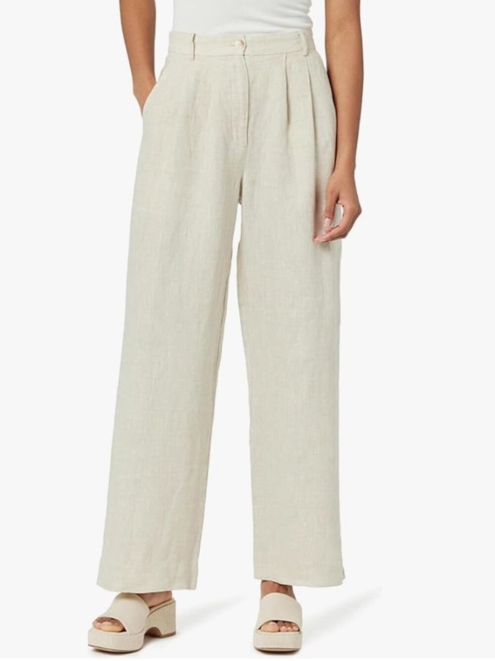 The Drop 100% Linen Trousers Women Size XL Flax